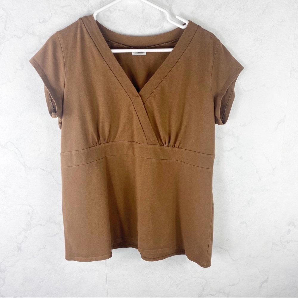 [Motherhood Maternity] Classic Brown V-Neck